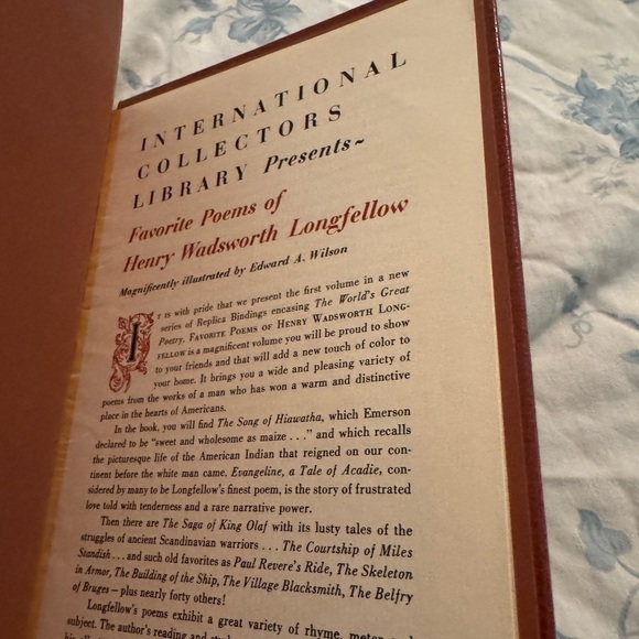 International Collector’s Library Other - VINTAGE Classic Books HardBack Bound Favorite Poems Henry Wadsworth Longfellow